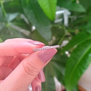 Pandora Stackable Sparkle Ring, Pink, size 7